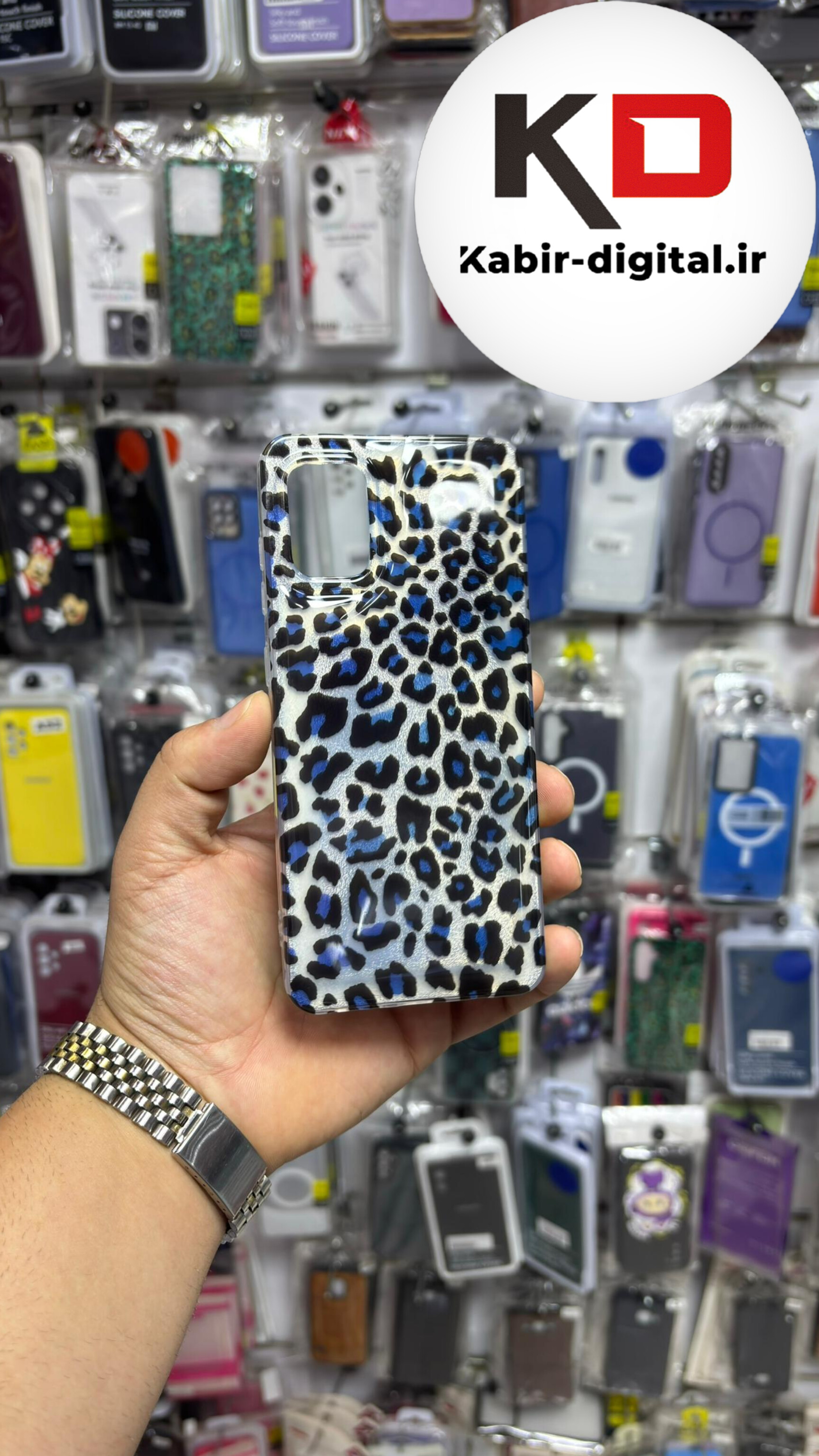 قاب گوشی Galaxy A31 / A51 سامسونگ IMD لیزری دورمات ایربگ دار دکمه کرومی لاکچری سخت HARD طرح پلنگی