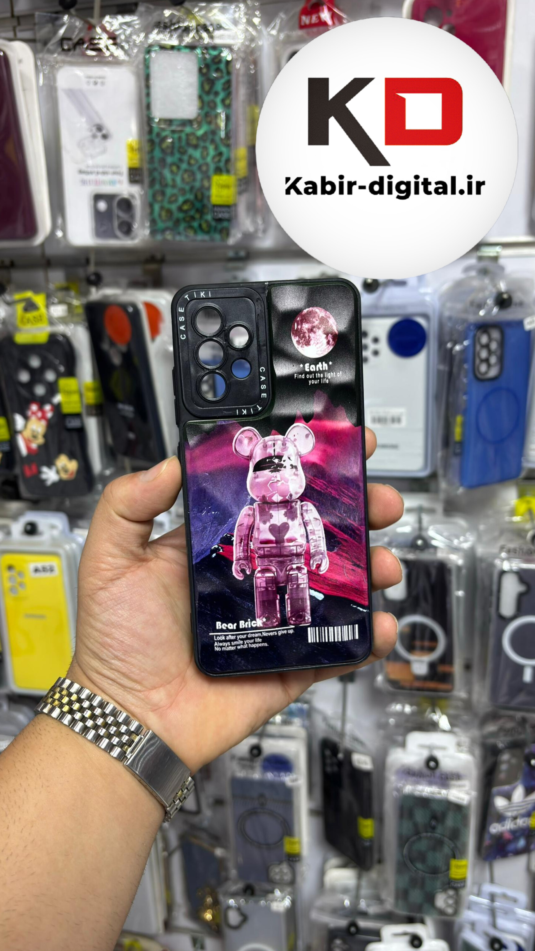 قاب گوشی Galaxy A32 4G سامسونگ So Cool اورجینال لنز برجسته کرومی طرح خرسی