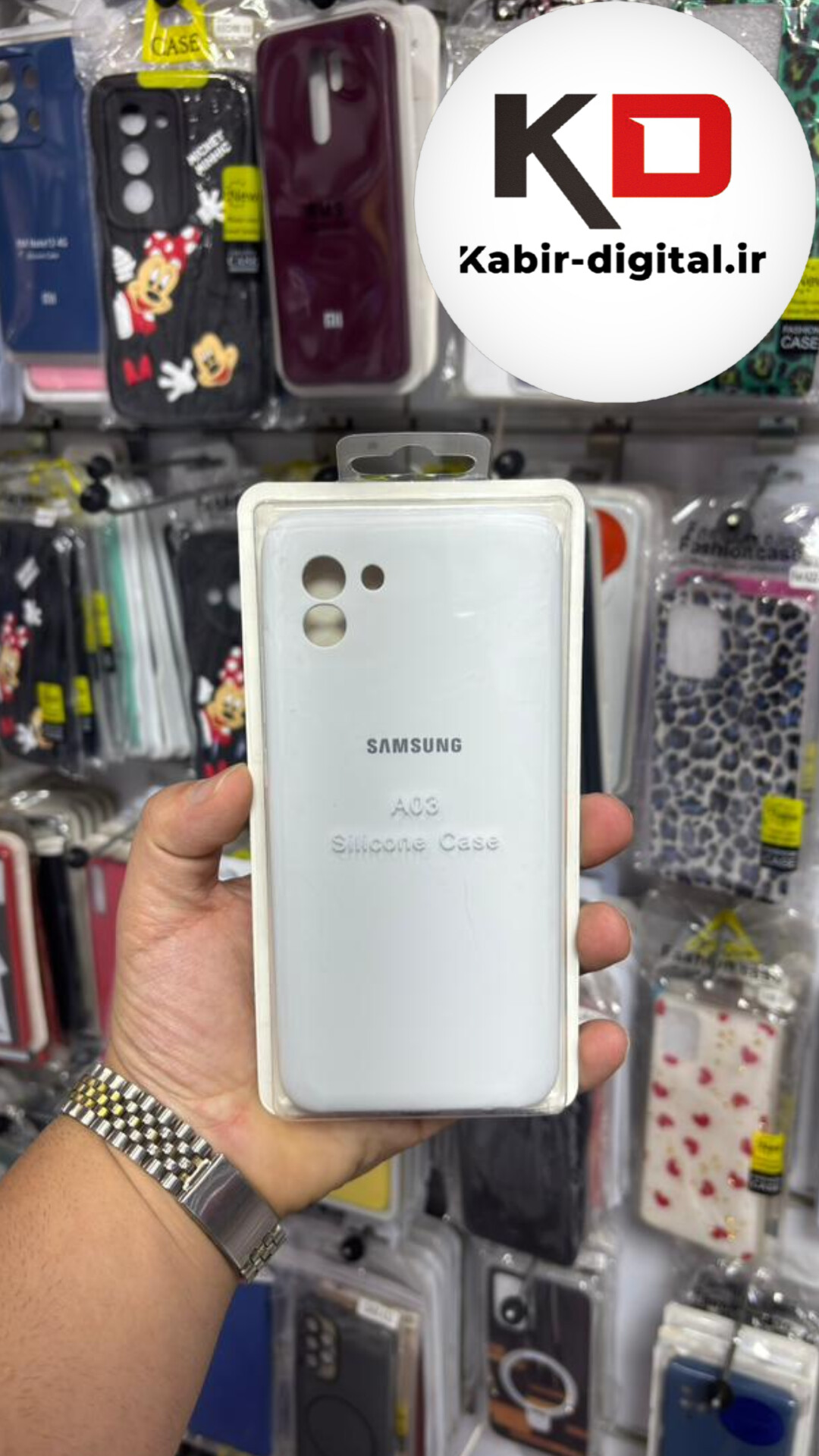 قاب گوشی Galaxy A03 سامسونگ سیلیکونی اورجینال درجه یک داخل پارچه زیر بسته محافظ لنزدار