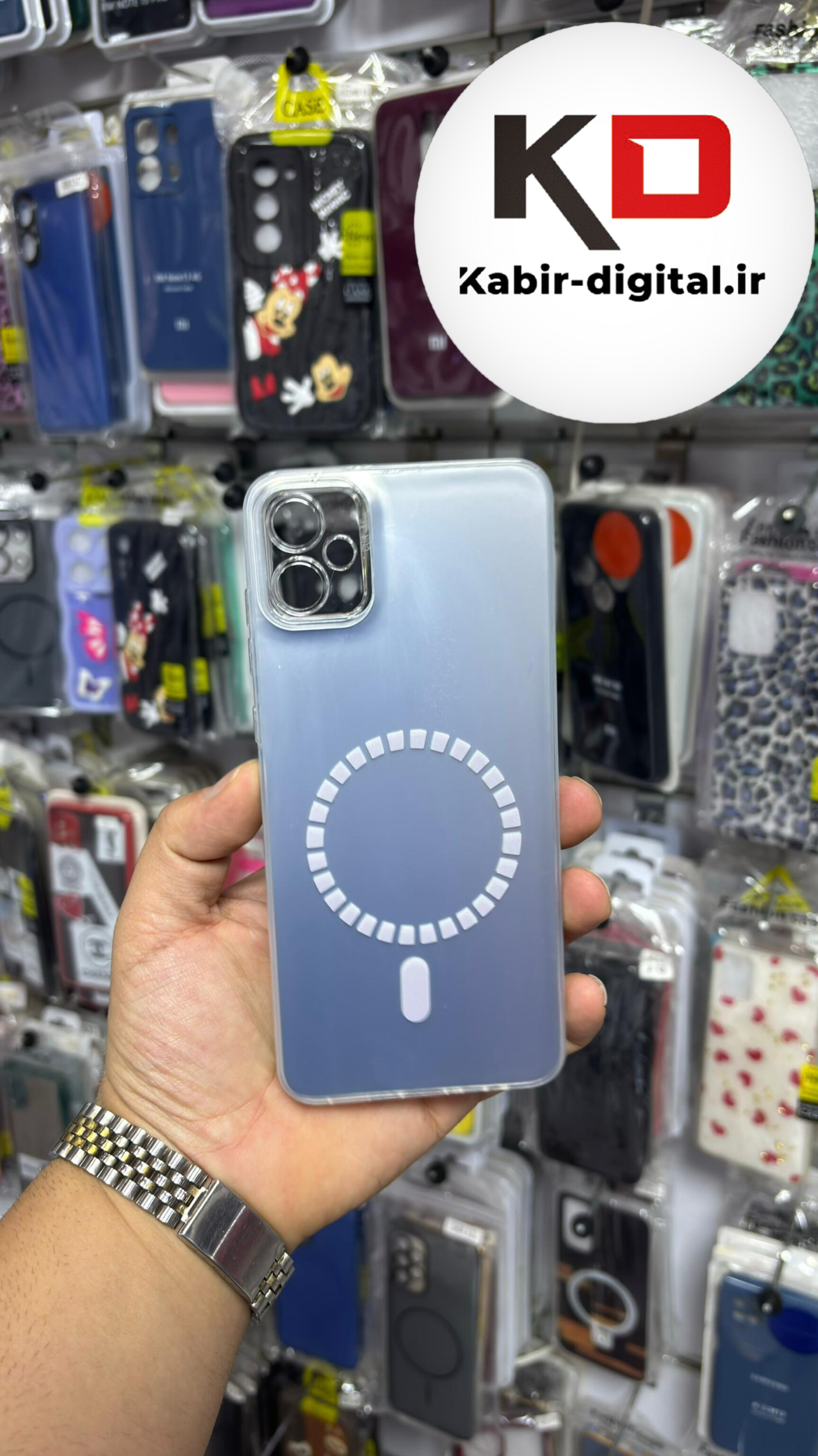 قاب گوشی Galaxy A05 سامسونگ  پشت مات طرح مگ سیف ایربگ دار دور مات  محافظ لنزدار