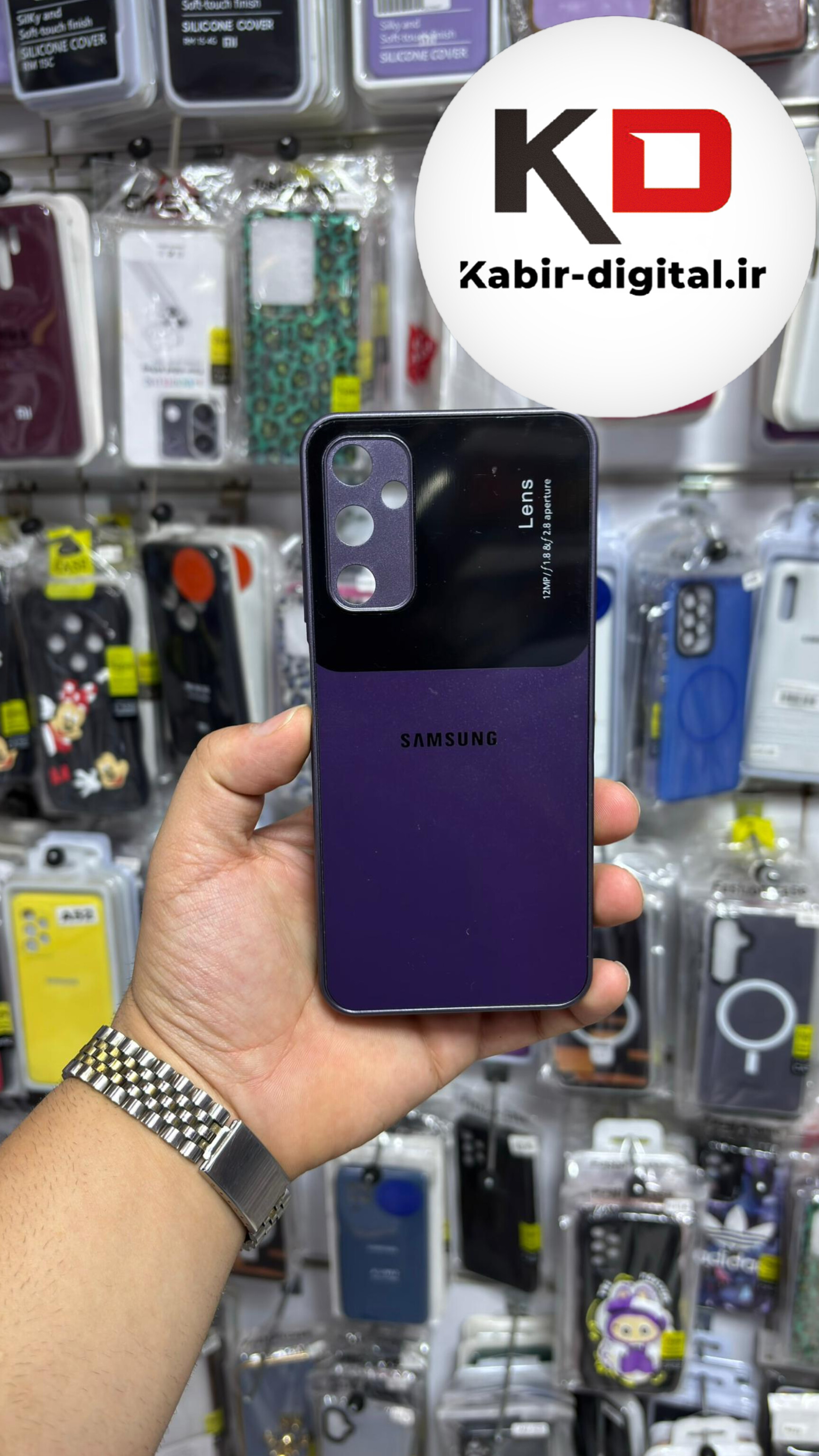 قاب گوشی Galaxy A05S سامسونگ PVD Camera Lense اورجینال محافظ لنز دار رنگ بنفش