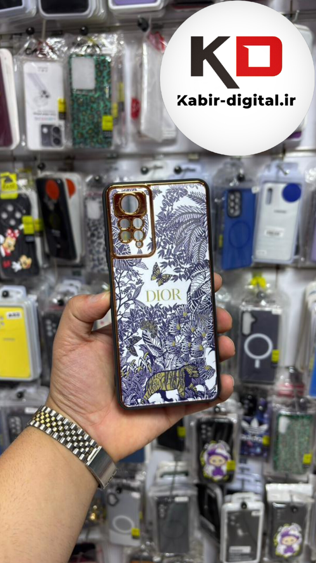 قاب گوشی Redmi Note 12 Pro 4g  / Note 11 Pro 4g شیائومی طرح گلد لاین لاکچری محافظ لنز دار DIOR