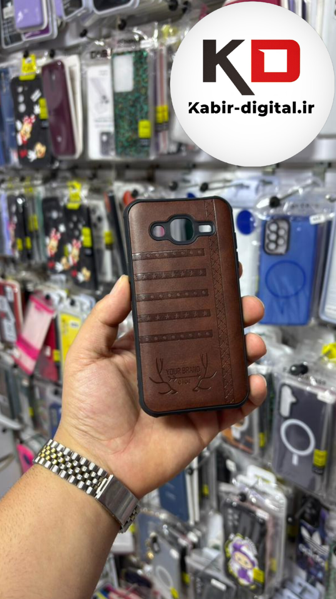 قاب گوشی Galaxy J2 سامسونگ طرح ژله ای چرمی ساده گوزنی محافظ لنزدار قهوه ای