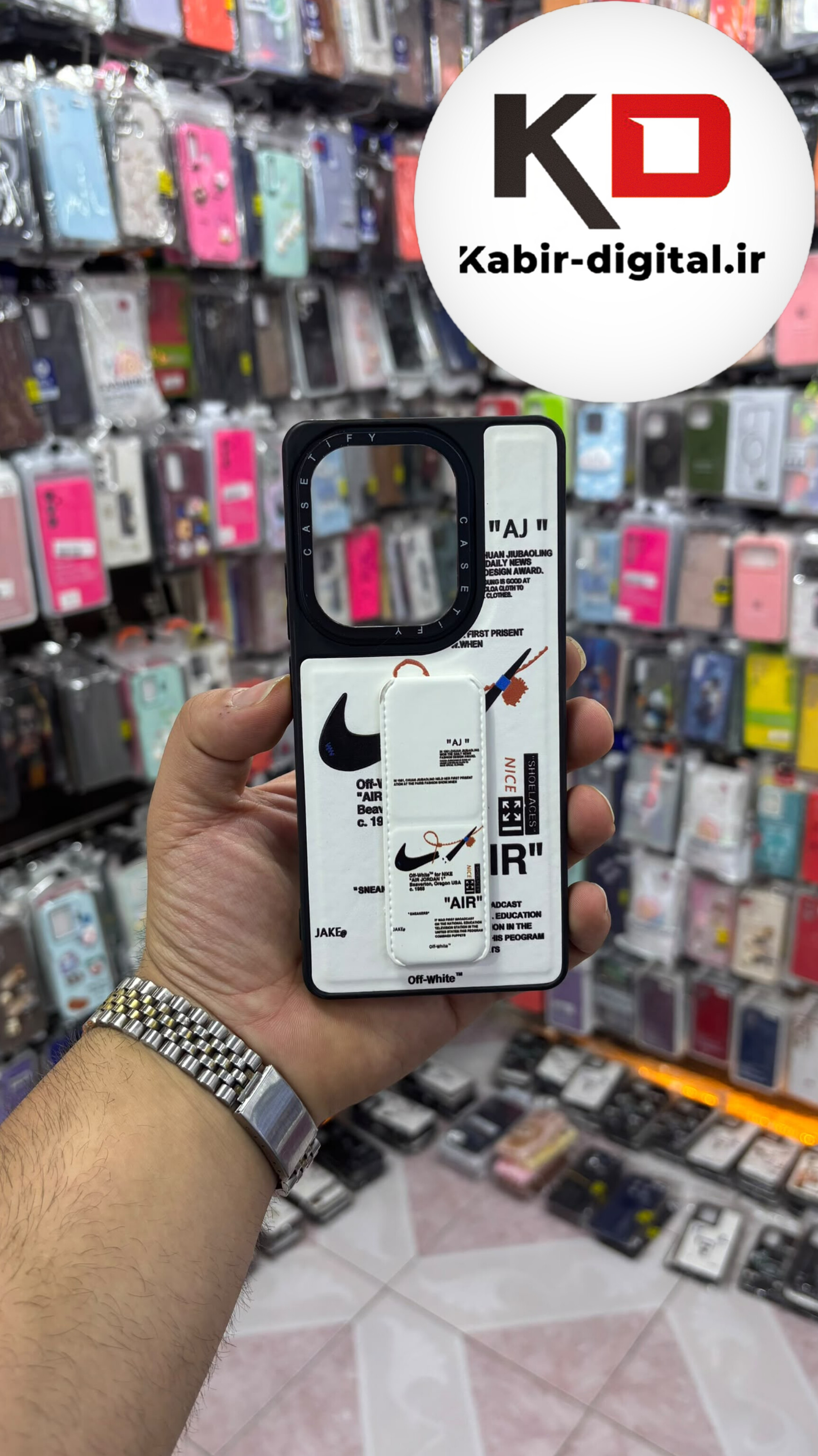 قاب گوشی Redmi Note 13 Pro 4G / Note 14S / POCO M6 Pro شیائومی Casetify استند شو اسپرت لنز برجسته طرح نایک