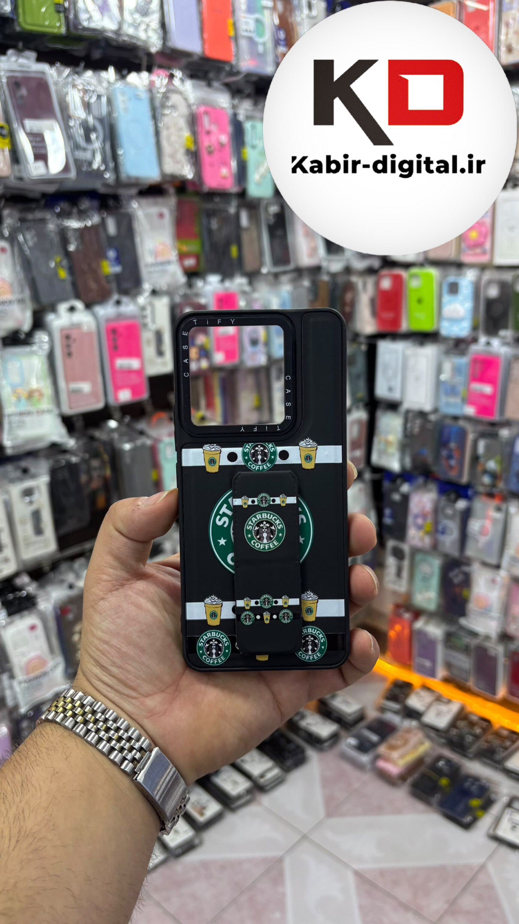قاب گوشی  Redmi Note 13 Pro 5G / Poco X6 شیائومی Casetify استند شو اسپرت لنز برجسته طرح استار باکس مشکی