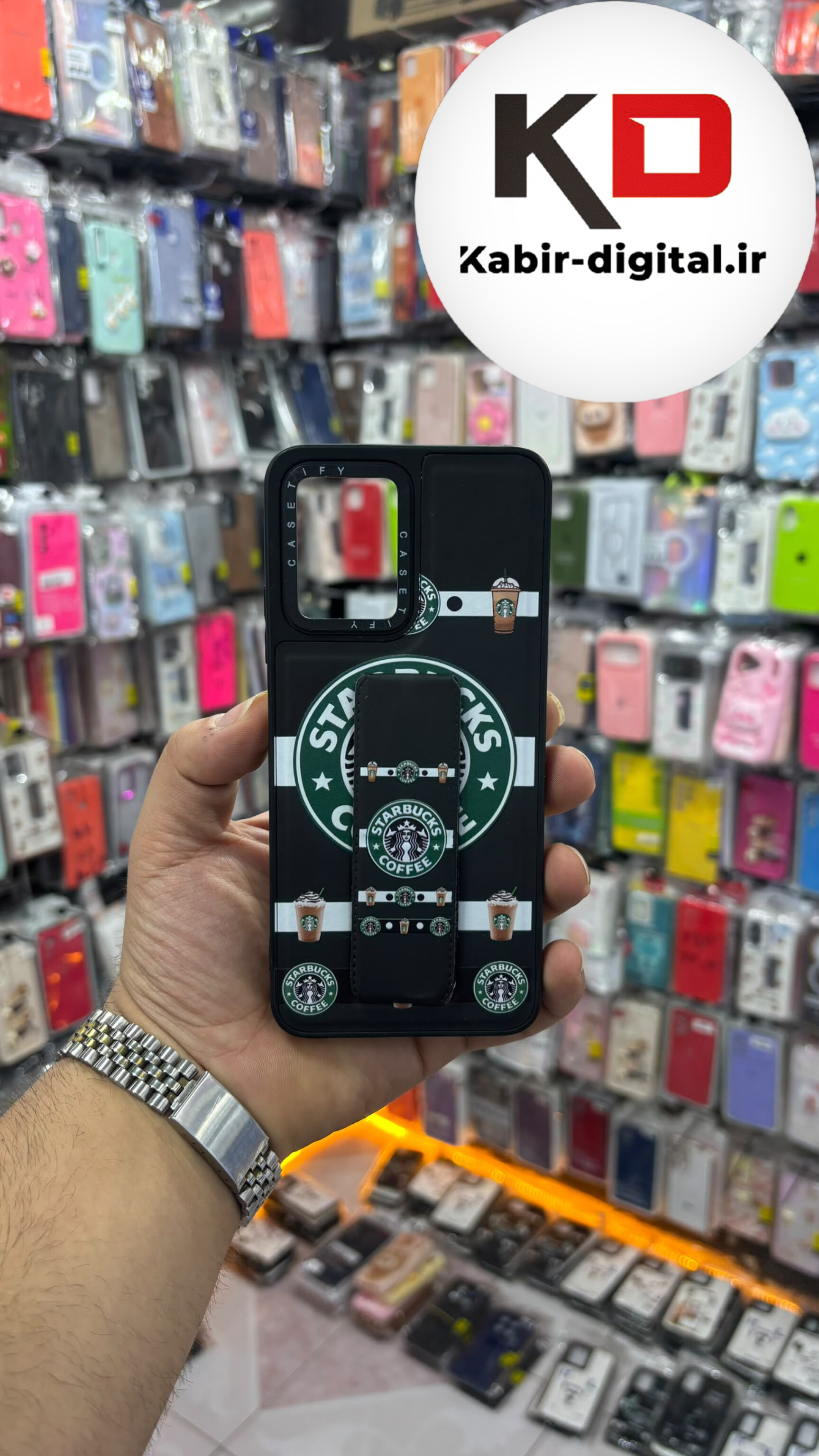 قاب گوشی Redmi Note 12 4g شیائومی Casetify استند شو اسپرت لنز برجسته طرح استار باکس مشکی