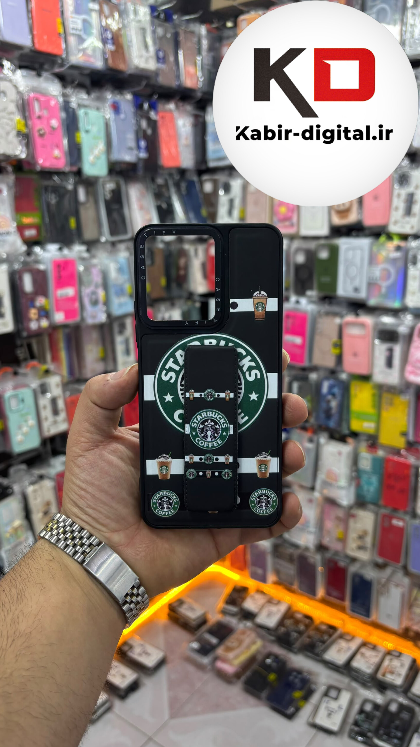 قاب گوشی Redmi 13c / POCO C65 شیائومی Casetify استند شو اسپرت لنز برجسته طرح استار باکس مشکی