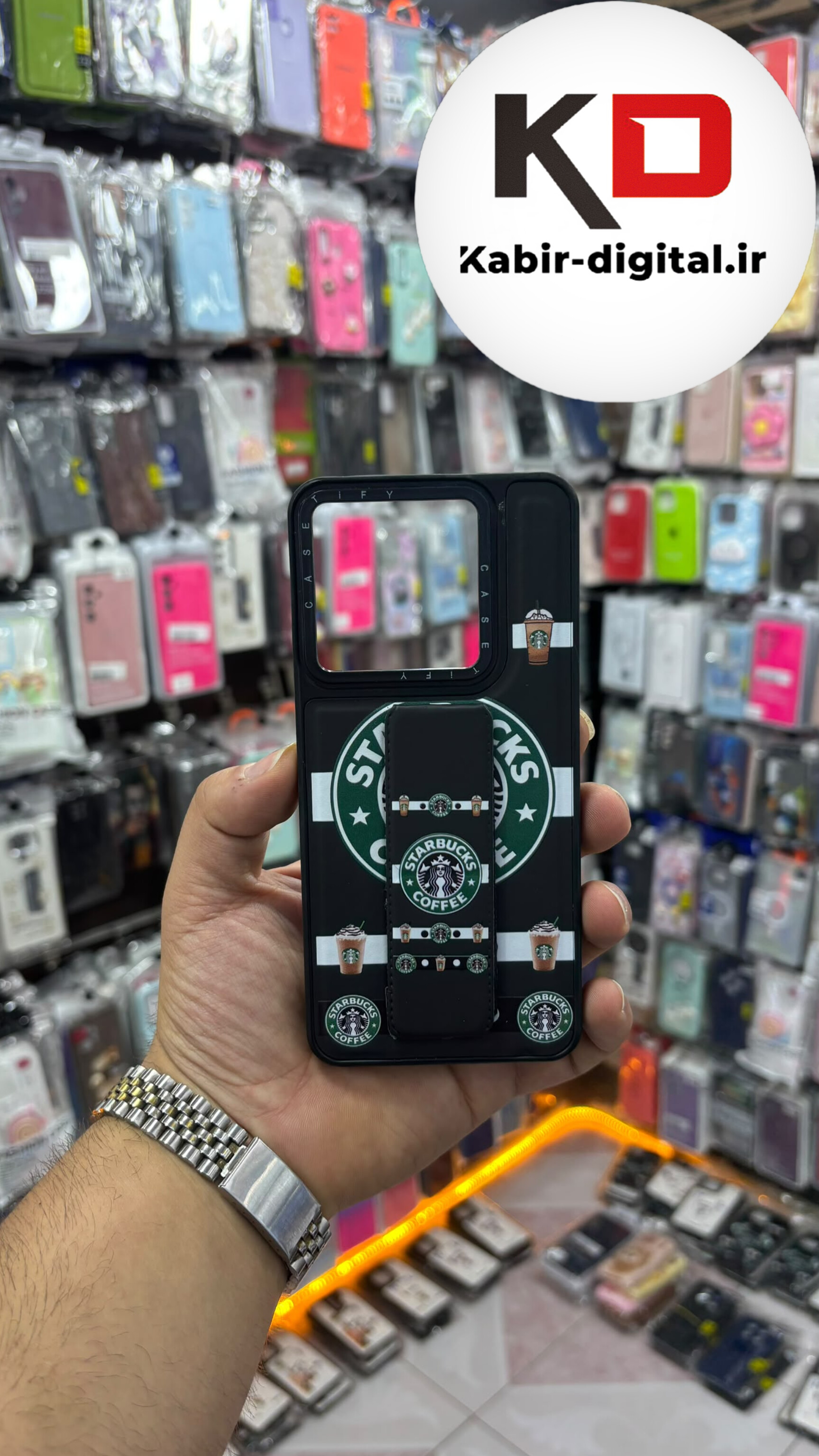 قاب گوشی MI 13T / MI 13T Pro شیائومی Casetify استند شو اسپرت لنز برجسته طرح استار باکس مشکی