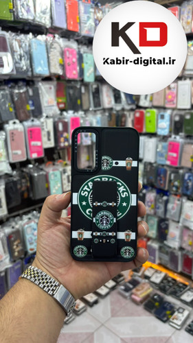 قاب گوشی Galaxy A34 سامسونگ Casetify استند شو اسپرت لنز برجسته طرح استار باکس مشکی