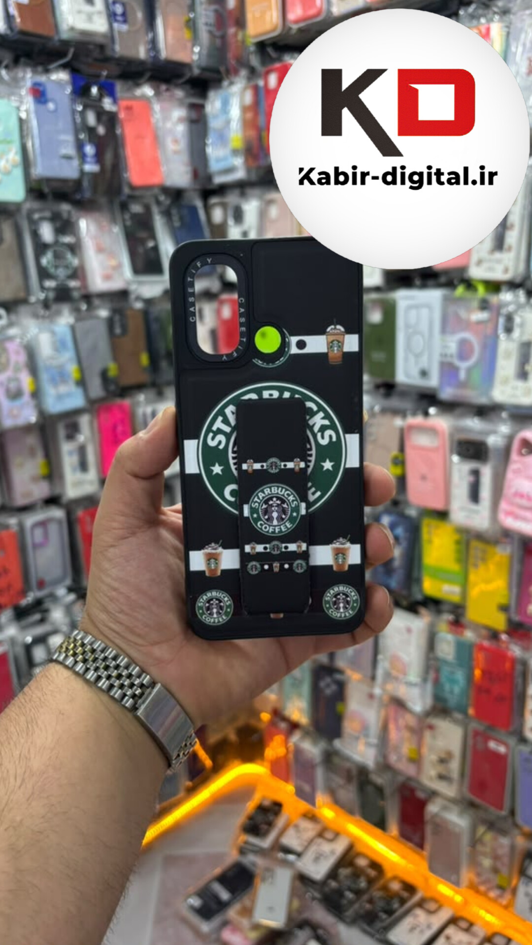 قاب گوشی Redmi 12c / POCO C55 شیائومی Casetify استند شو اسپرت لنز برجسته طرح استار باکس مشکی