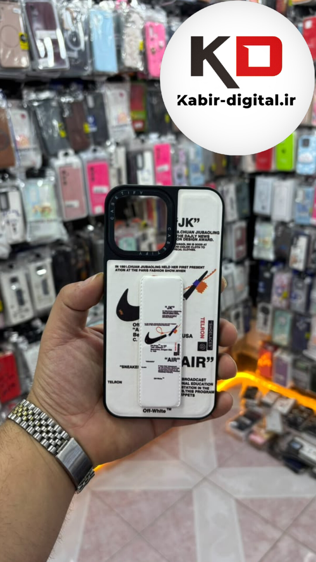 قاب گوشی iPhone 15 Pro Max ایفون  Casetify استند شو اسپرت لنز برجسته