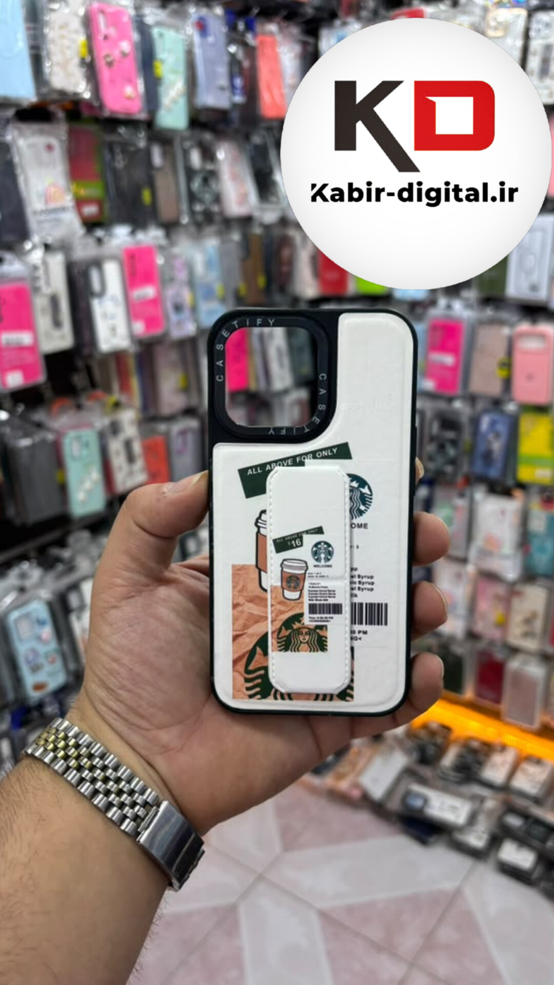 قاب گوشی iPhone 13 pro  / 14 pro  ایفون Casetify استند شو اسپرت لنز برجسته