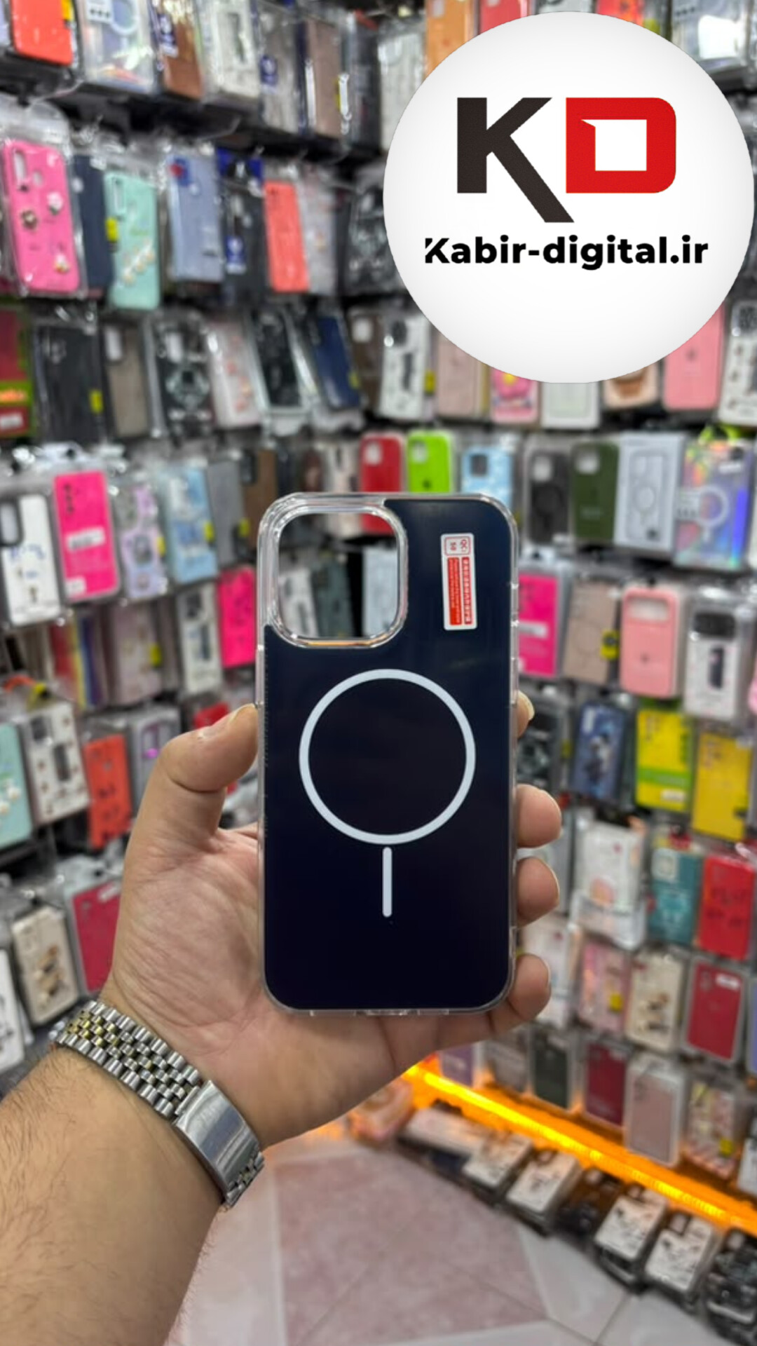 قاب گوشی iPhone 13 Pro آیفون Cosmic Clear Case مگ سیف Magsafe اورجینال اسپرت ایربگ دار ضد ضربه سرمه ای