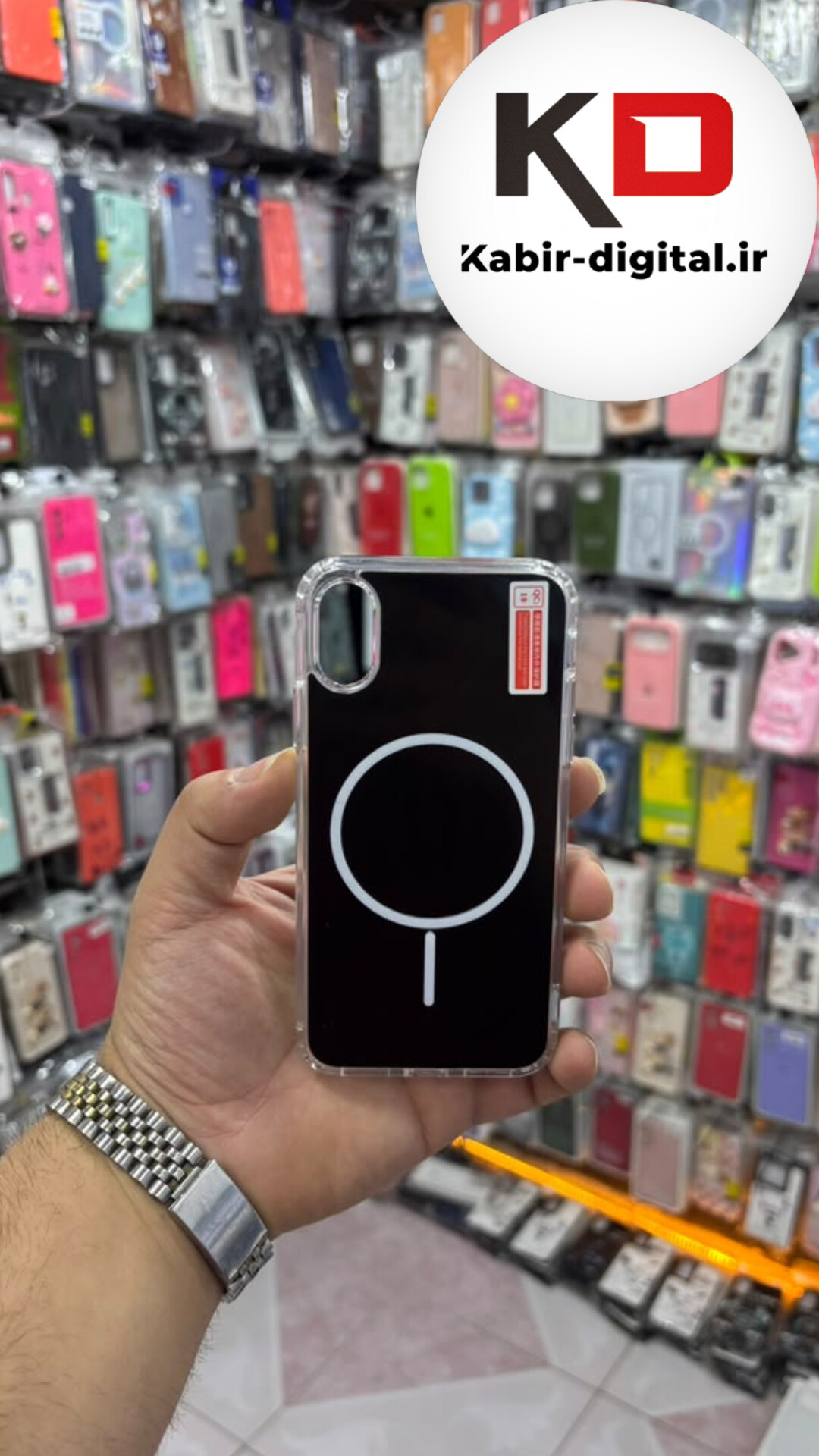 قاب گوشی iPhone X / XS آیفون Cosmic Clear Case مگ سیف Magsafe اورجینال اسپرت ایربگ دار ضد ضربه مشکی