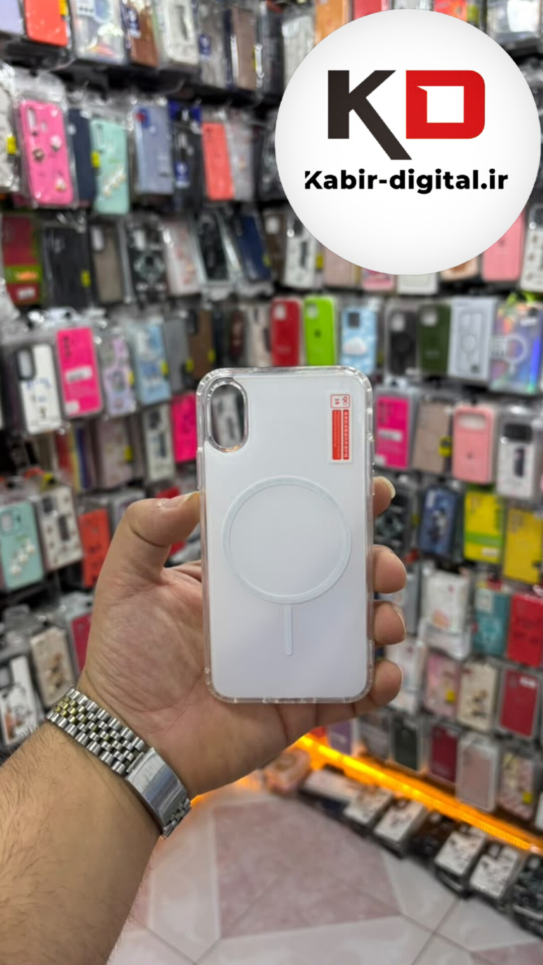 قاب گوشی iPhone X / XS آیفون Cosmic Clear Case مگ سیف Magsafe اورجینال اسپرت ایربگ دار ضد ضربه سفید