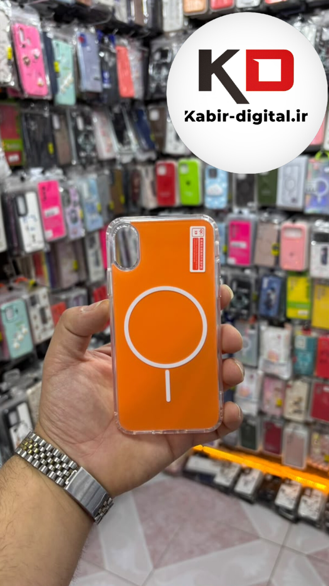 قاب گوشی iPhone X / XS آیفون Cosmic Clear Case مگ سیف Magsafe اورجینال اسپرت ایربگ دار ضد ضربه نارنجی
