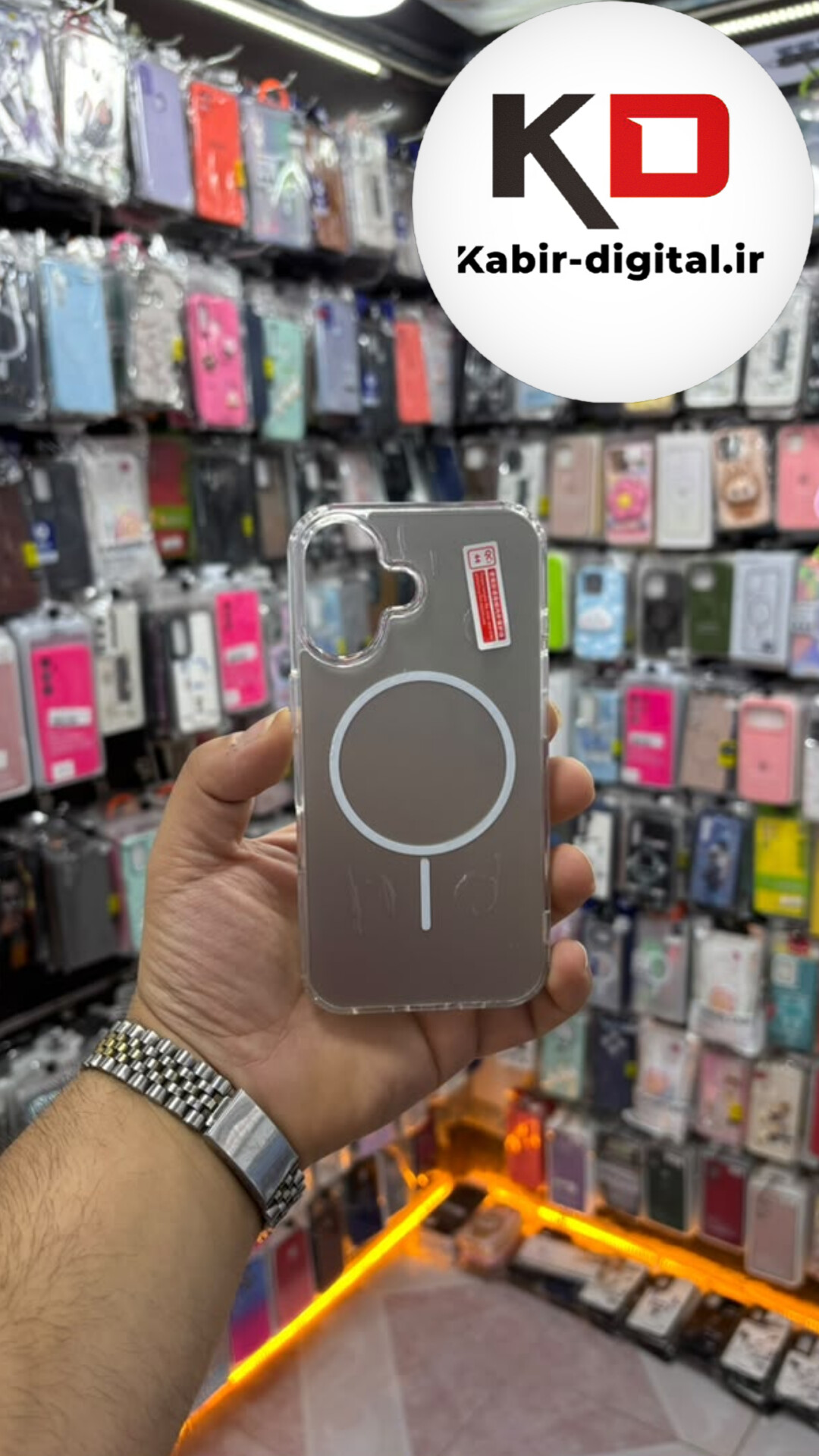 قاب گوشی iPhone 17 آیفون Cosmic Clear Case مگ سیف Magsafe اورجینال اسپرت ایربگ دار ضد ضربه خاکی