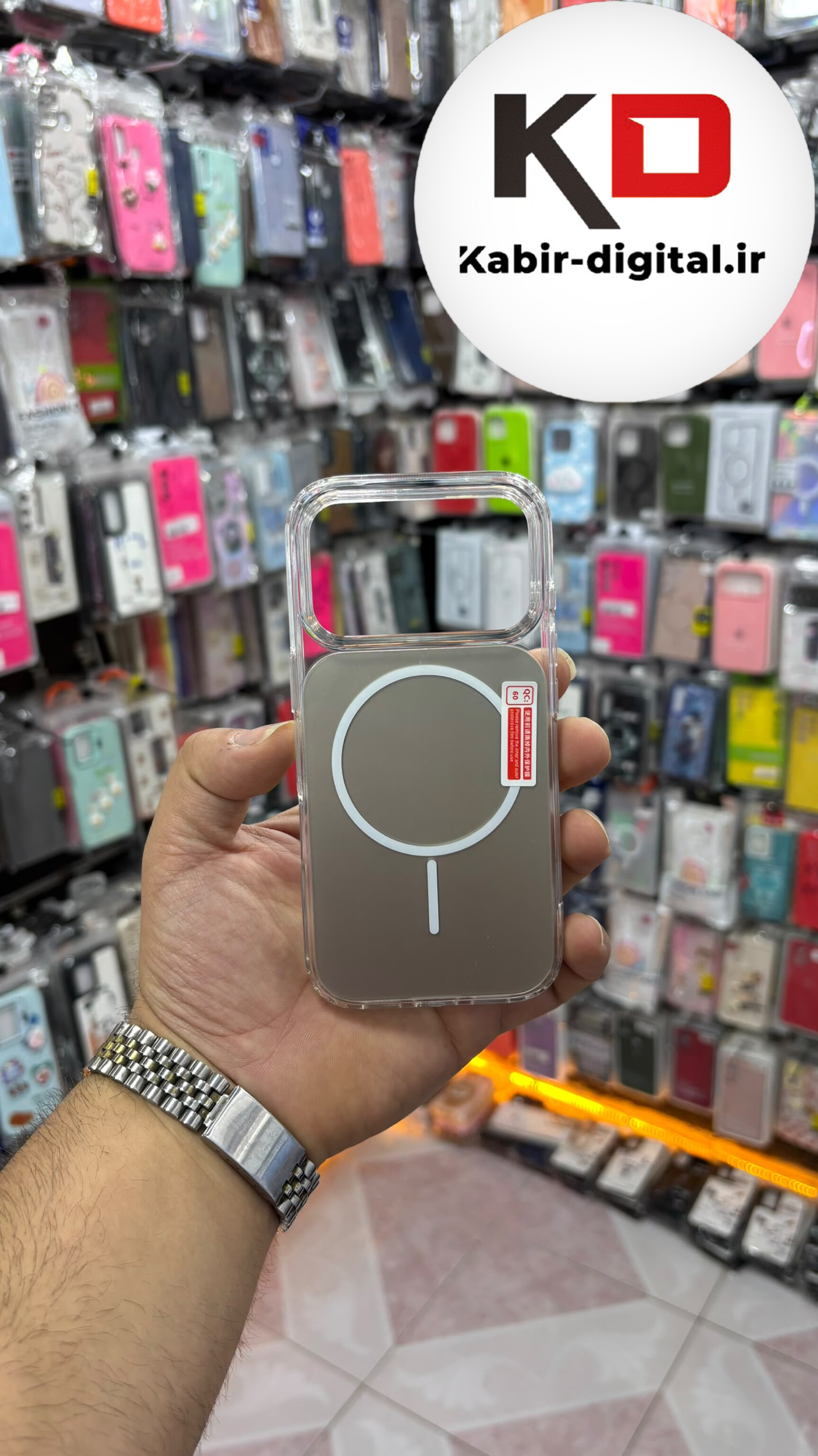 قاب گوشی iPhone 17 Pro آیفون Cosmic Clear Case مگ سیف Magsafe اورجینال اسپرت ایربگ دار ضد ضربه خاکی