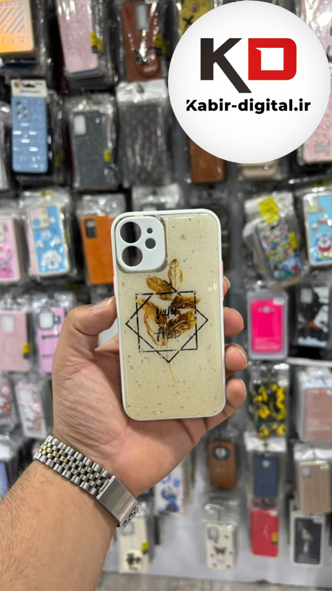 قاب گوشی iPhone 12 Mini آیفون طرح رزینی ماربل HARD طرح گل پاپ سوکت دار محافظ لنزدار سفید