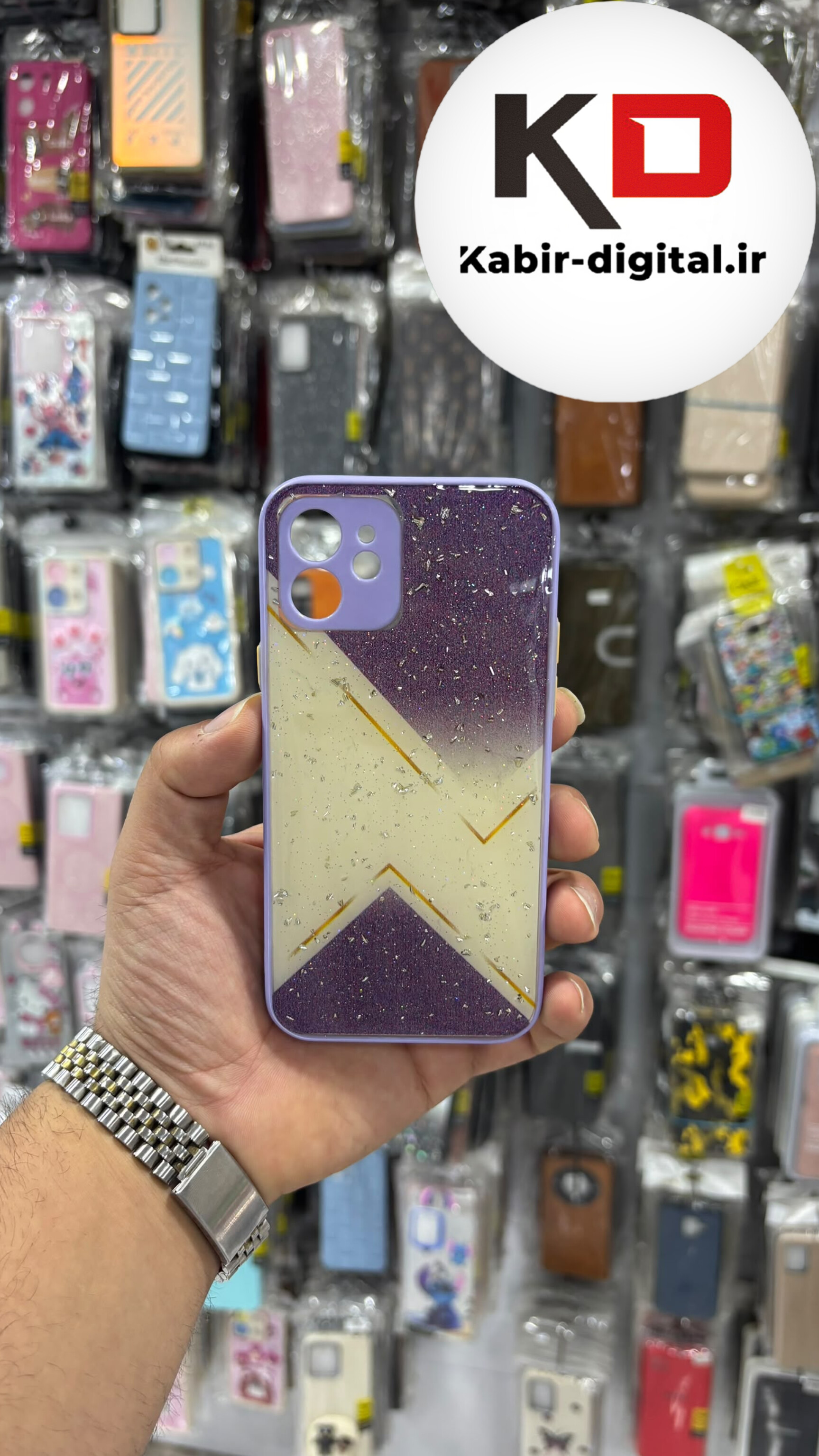 قاب گوشی iPhone 12 آیفون طرح رزینی ماربل HARD پاپ سوکت دار محافظ لنزدار بنفش
