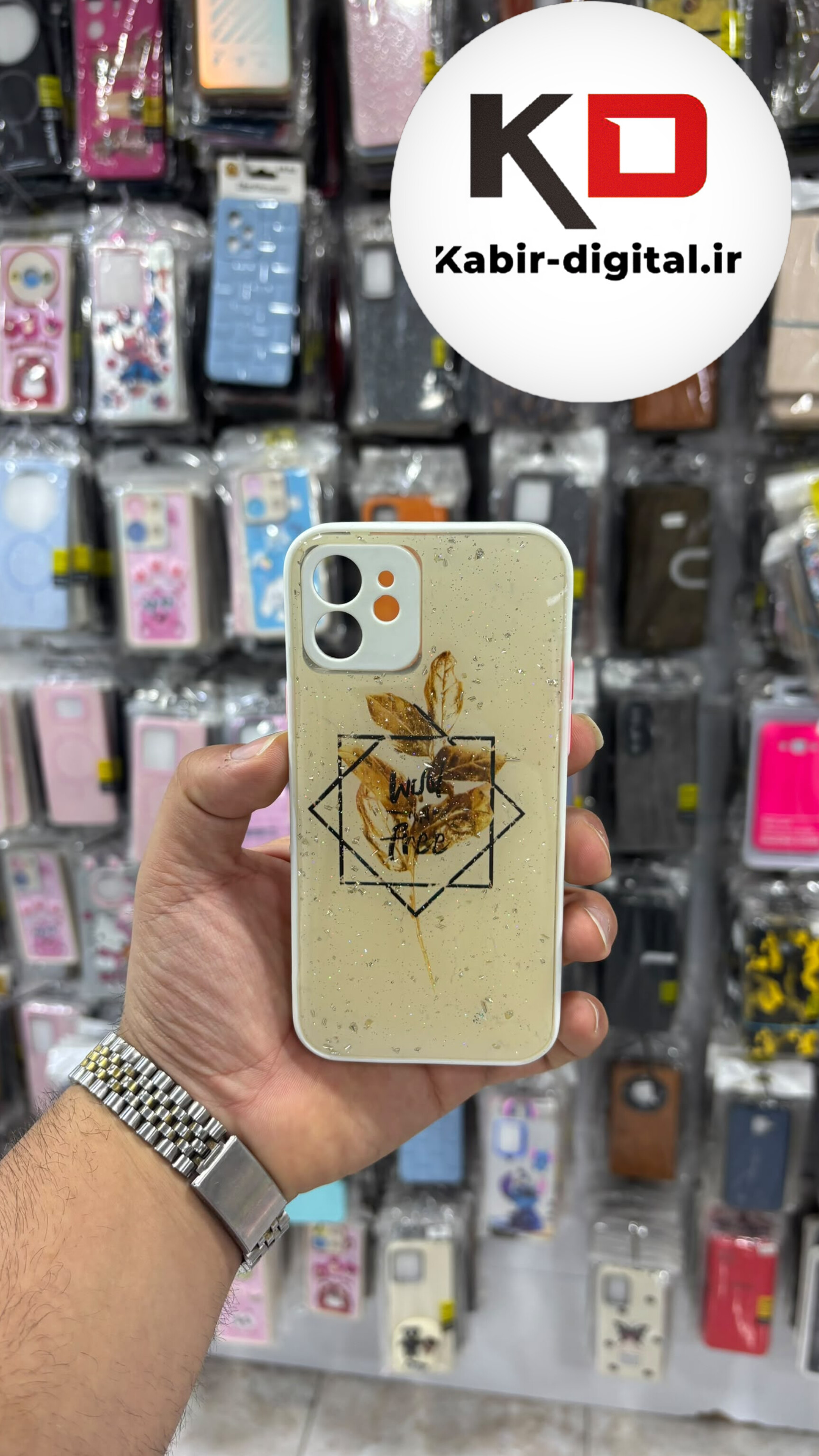 قاب گوشی iPhone 12 آیفون طرح رزینی ماربل HARD طرح گل پاپ سوکت دار محافظ لنزدار سفید
