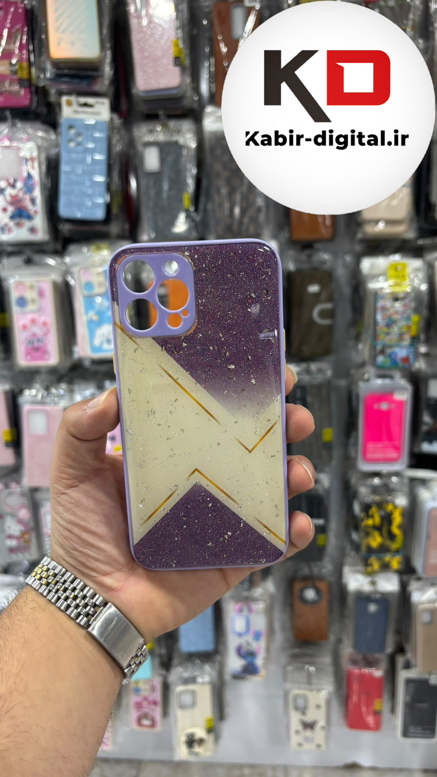 قاب گوشی iPhone 12 Pro Max آیفون طرح رزینی ماربل HARD پاپ سوکت دار محافظ لنزدار بنفش