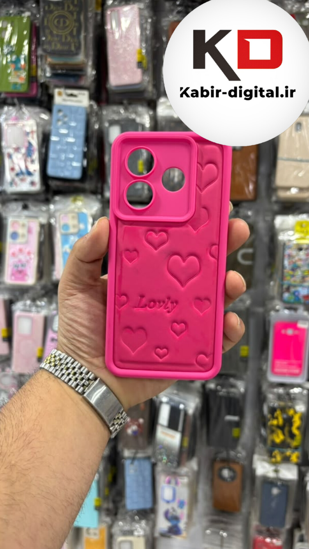 قاب گوشی Note 12  4g شیائومی سیلیکونی Solid Case ضد ضربه منحنی عروسکی خرس صورتی برجسته محافظ لنز دار