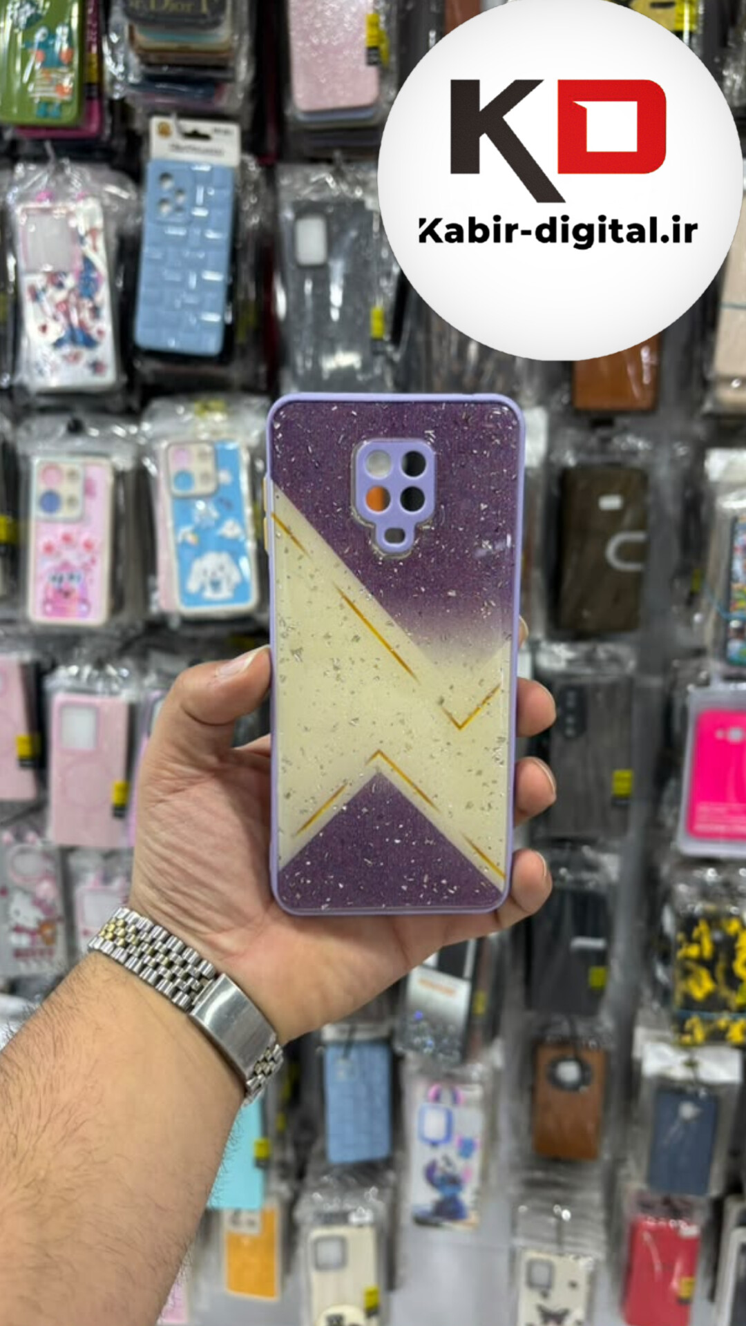 قاب گوشی  Note 9s / Note 9 Pro شیائومی طرح رزینی ماربل HARD پاپ سوکت دار محافظ لنزدار بنفش