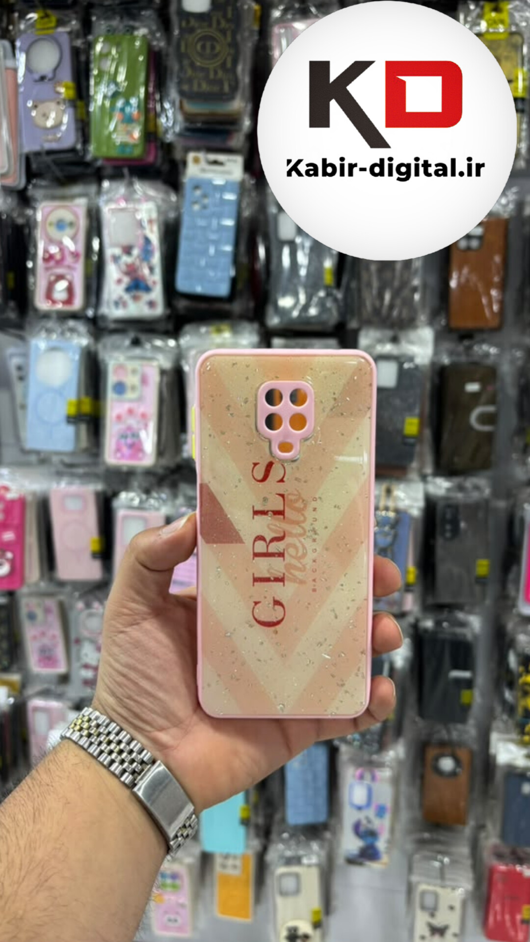 قاب گوشی  Note 9s / Note 9 Pro شیائومی طرح رزینی ماربل HARD پاپ سوکت دار محافظ لنزدار صورتی