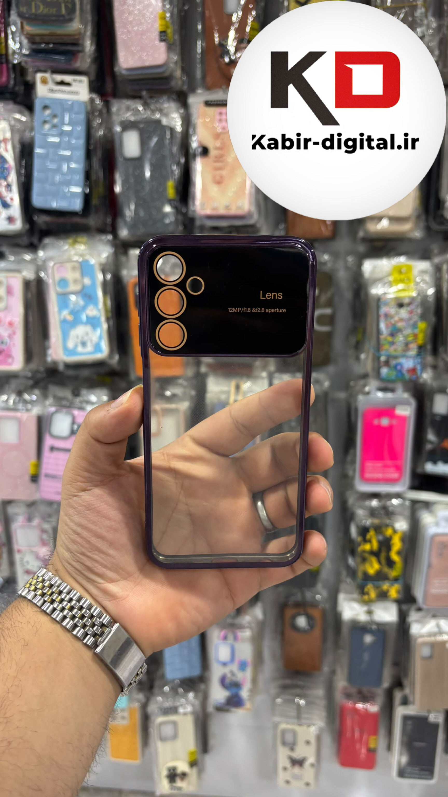 قاب گوشی Galaxy A15 / A25  / A24 سامسونگ Camera Lens شفاف دور بنفش محافظ لنزدار
