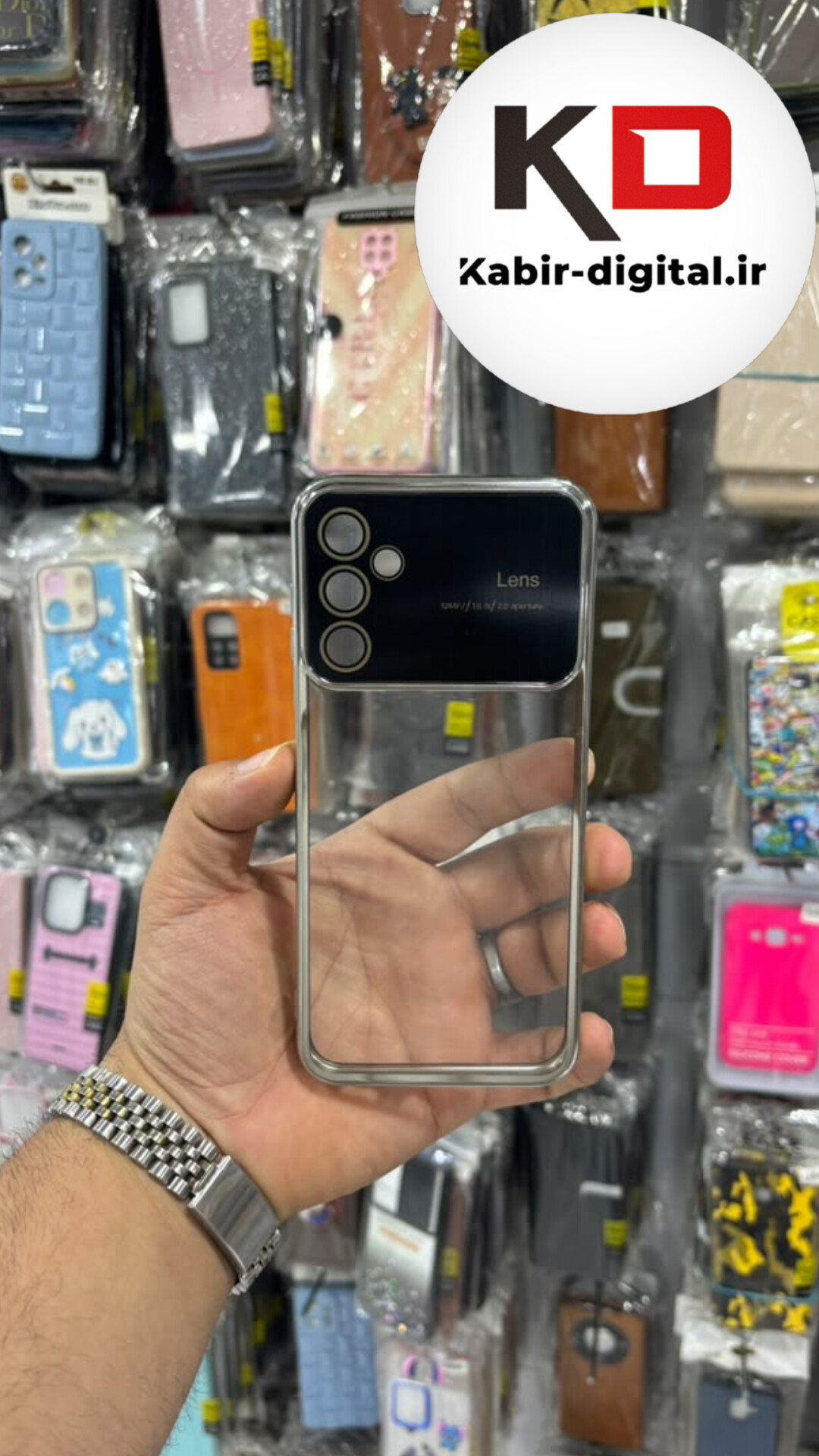 قاب گوشی Galaxy A14 / M14  سامسونگ Camera Lens شفاف دور نقره ای محافظ لنزدار