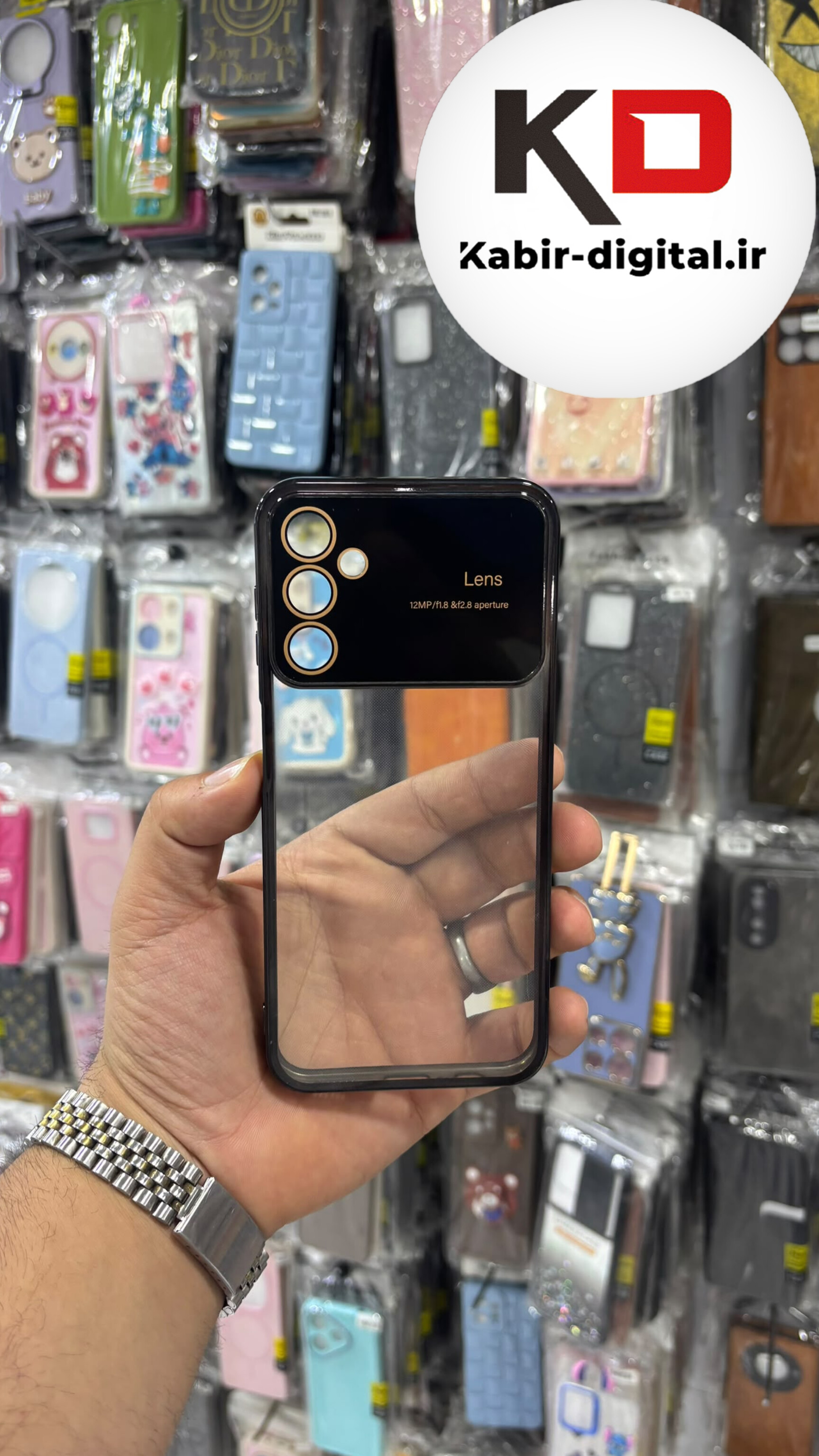 قاب گوشی Galaxy A14 / M14  سامسونگ Camera Lens شفاف دور مشکی محافظ لنزدار