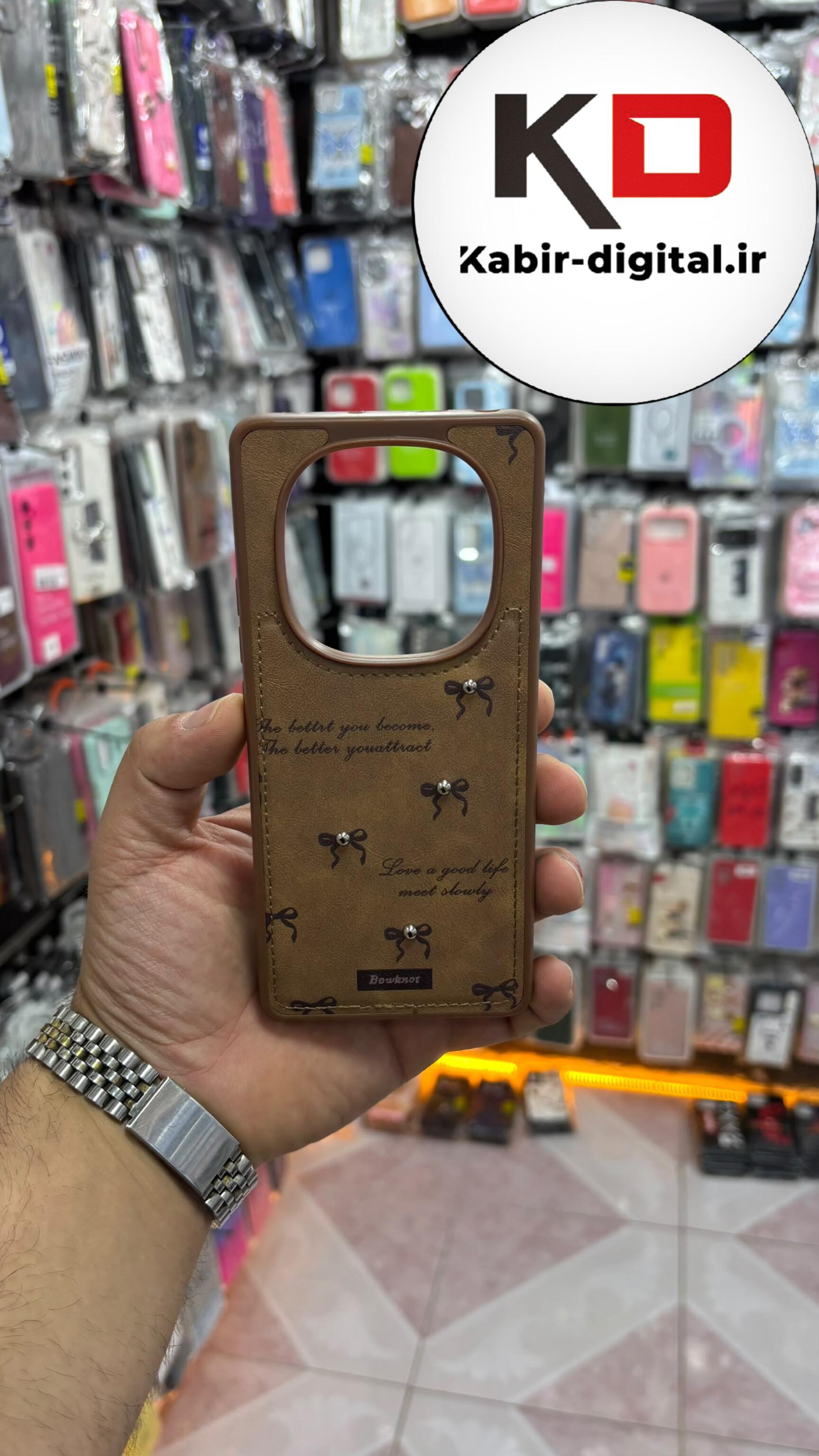 قاب گوشی Redmi Note 14 Pro 4G /Note 14 Pro 5G / Note 14 Pro Plus/ POCO X7 / Note 15 شیائومی اورجینال یونیک کیس چرمی دوخت طرح پاپیون داخل پارچه