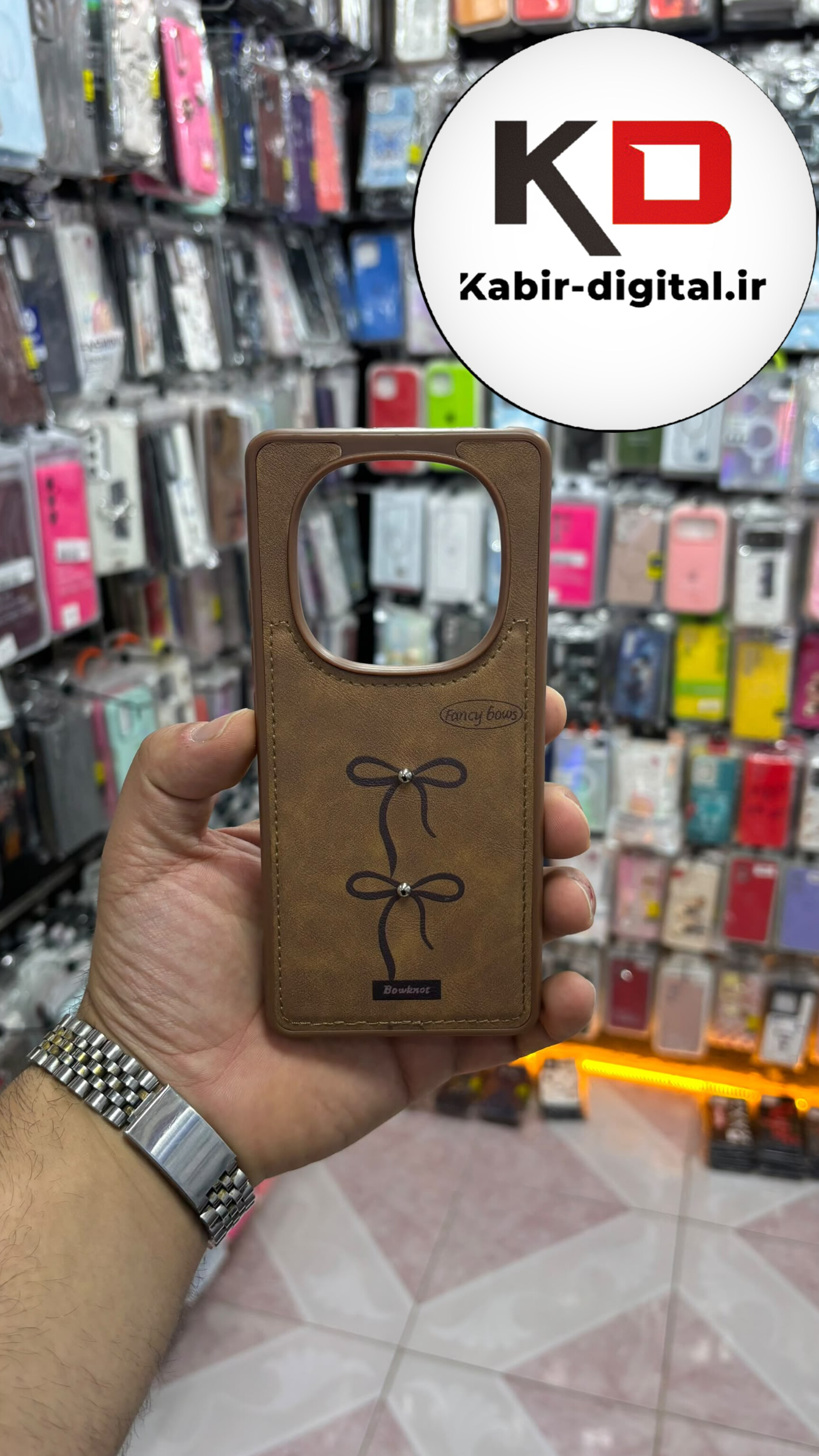 قاب گوشی Redmi Note 14 Pro 4G /Note 14 Pro 5G / Note 14 Pro Plus/ POCO X7 / Note 15 شیائومی اورجینال یونیک کیس چرمی دوخت طرح پاپیون داخل پارچه